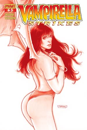 Vampirella Strikes Vol 2 #5 High-End Fabiano Neves Blood Red Ultra Limited Cover (ONLY 100 COPIES IN EXISTENCE!)