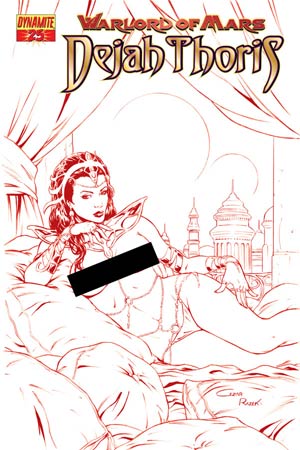 Warlord Of Mars Dejah Thoris #25 High-End Cezar Razek Blood Red Risque Ultra-Limited Cover (ONLY 25 COPIES IN EXISTENCE!)
