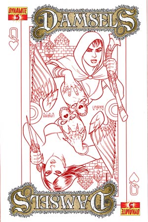 Damsels #5 High-End Joseph Michael Linsner Rose Red Ultra-Limited Cover (ONLY 25 COPIES IN EXISTENCE!)
