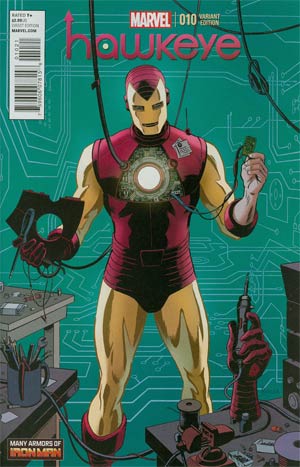 Hawkeye Vol 4 #10 Incentive Many Armors Of Iron Man Variant Cover