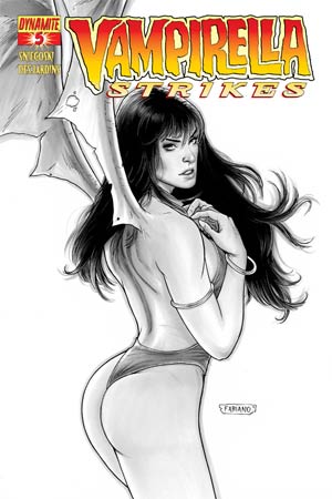 Vampirella Strikes Vol 2 #5 Incentive Fabiano Neves Black & White Cover
