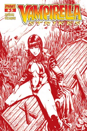 Vampirella Strikes Vol 2 #5 Incentive Johnny Desjardins Blood Red Cover