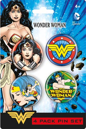 DC 4-Pack Pin Set - Wonder Woman