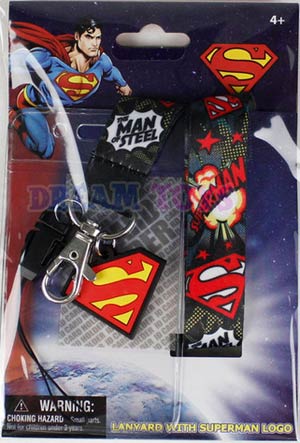 DC Lanyards With Soft Touch Dangles - Superman