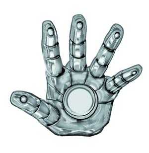 Marvel Pewter Lapel Pin - Iron Man Palm