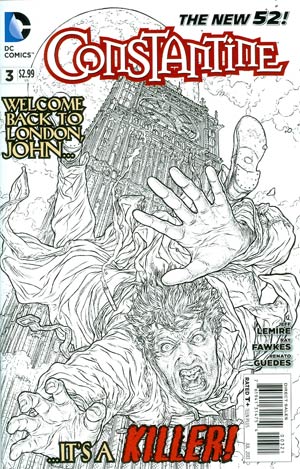 Constantine #3 Incentive Juan Jose Ryp Sketch Cover