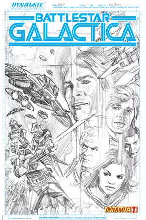 Battlestar Galactica Vol 5 #1 Incentive Alex Ross Black & White Cover
