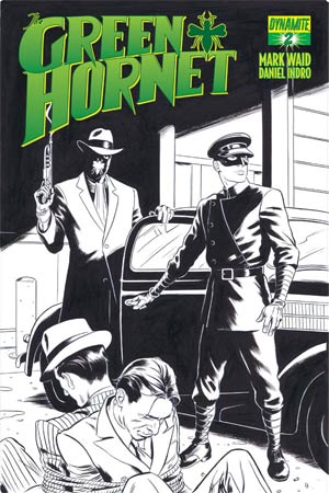 Mark Waids Green Hornet #2 Incentive Paolo Rivera Black & White Line Art Cover