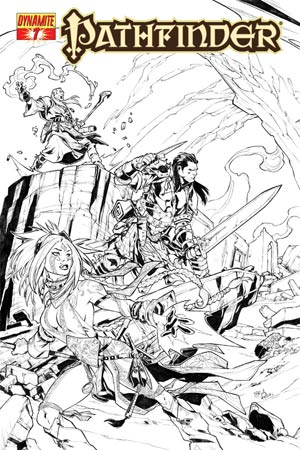 Pathfinder #7 Incentive Carlos Gomez Black & White Cover