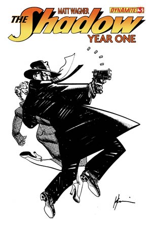 Shadow Year One #3 Cover M High-End Howard Chaykin Black & White Ultra-Limited Cover