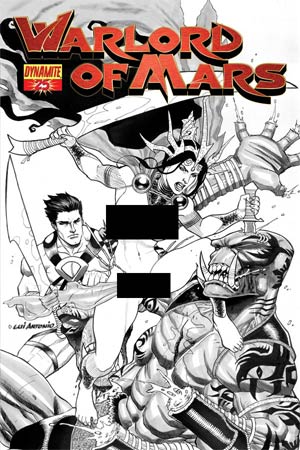 Warlord Of Mars #25 Cover E High-End Lui Antonio Black & White Risque Ultra-Limited Cover (ONLY 25 COPIES IN EXISTENCE!)