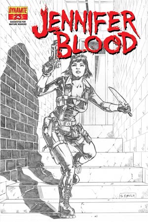 Garth Ennis Jennifer Blood #23 High-End Sergio Fernandez Davila Black & White Ultra-Limited Cover (ONLY 25 COPIES IN EXISTENCE!)