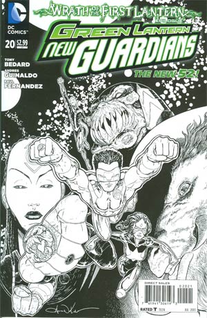 Green Lantern New Guardians #20 Cover B Incentive Aaron Kuder Sketch Cover (Wrath Of The First Lantern Tie-In)