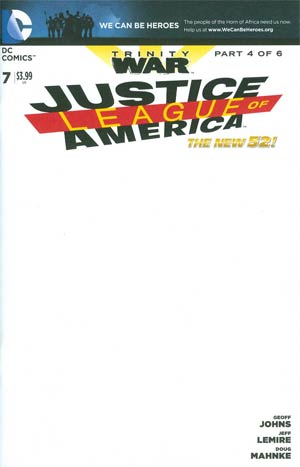 Justice League Of America Vol 3 #7 Cover B Variant We Can Be Heroes Blank Cover (Trinity War Part 4)