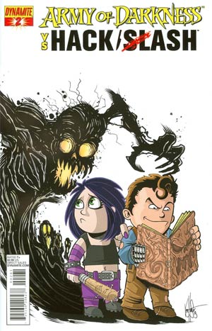 Army Of Darkness vs Hack Slash #2 Cover D Variant Ken Haeser Cute Subscription Cover