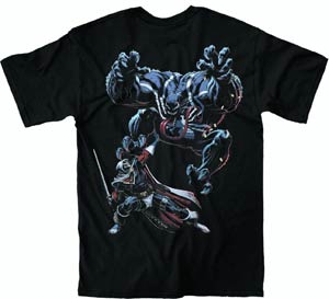 Grim Venom Previews Exclusive Black T-Shirt Large