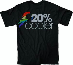 My Little Pony 20 Percent Cooler Black T-Shirt Large