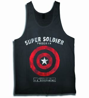 Super Soldier Program Black Tank Shirt Medium