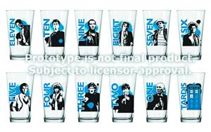 Doctor Who 16-Ounce 12-Piece Glass Set