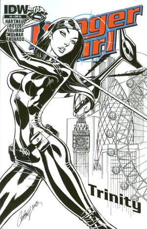 Danger Girl Trinity #2 Cover B Incentive J Scott Campbell Sketch Cover