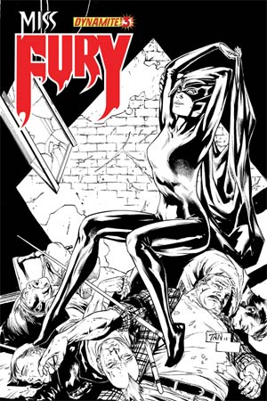 Miss Fury Vol 2 #3 Cover F Incentive Billy Tan Black & White Cover