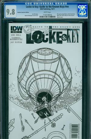 Locke & Key Guide To Known Keys One Shot Incentive Gabriel Rodriguez Sketch Cover CGC 9.8
