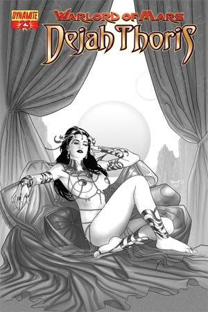 Warlord Of Mars Dejah Thoris #23 Cover F High-End Paul Renaud Black & White Ultra-Limited Cover (ONLY 25 COPIES IN EXISTENCE!)