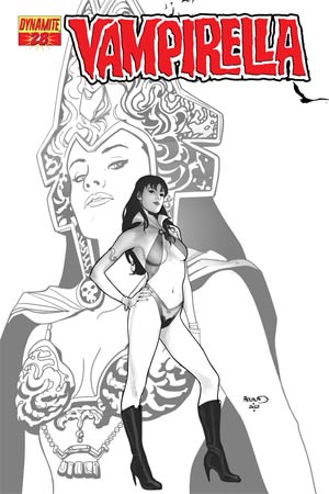 Vampirella Vol 4 #28 Cover E High-End Paul Renaud Black & White Ultra-Limited Cover (ONLY 50 COPIES IN EXISTENCE!)