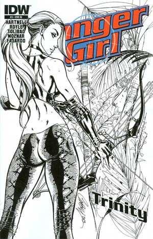 Danger Girl Trinity #3 Cover B Incentive J Scott Campbell Sketch Cover