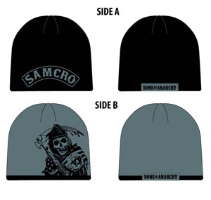 Sons Of Anarchy SAMCRO Reaper Reversible Beanie