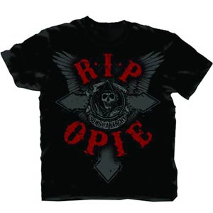 Sons Of Anarchy R.I.P. Opie Previews Exclusive Black T-Shirt Large