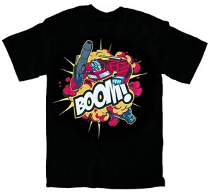 Transformers Optimus Boom Black T-Shirt Large