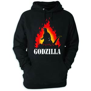 Godzilla Fire Starter Previews Exclusive Black Hoodie Small