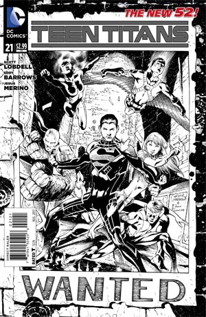 Teen Titans Vol 4 #21 Cover B Incentive Eddy Barrows Sketch Cover