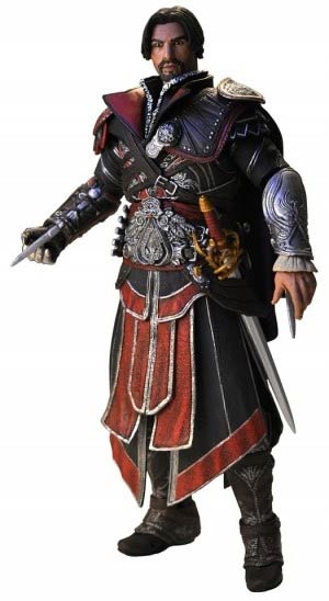 Assassins Creed Brotherhood Ezio Ebony Unhooded 7-Inch Action Figure