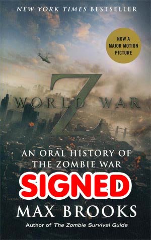 World War Z TP Movie Tie-In Edition Signed By Max Brooks