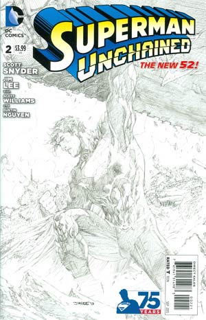 Superman Unchained #2 Cover L Incentive Jim Lee Sketch Cover