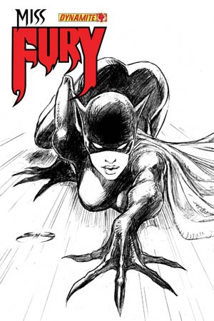 Miss Fury Vol 2 #4 Cover G Incentive Joe Benitez Black & White Cover