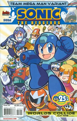 Sonic The Hedgehog Vol 2 #250 Cover C Variant Team Mega Man Cover (Worlds Collide Part 9)