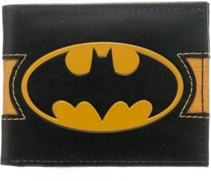 DC Comics Bi-Fold Canvas Reveal Wallet - Batman Symbol Black