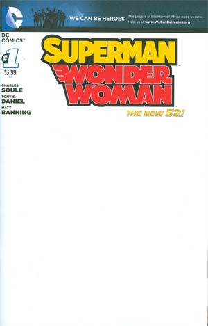 Superman Wonder Woman #1 Cover B Variant We Can Be Heroes Blank Cover