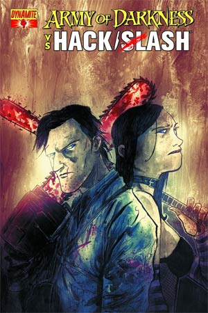 Army Of Darkness vs Hack Slash #4 Cover C Variant Ben Templesmith Cover