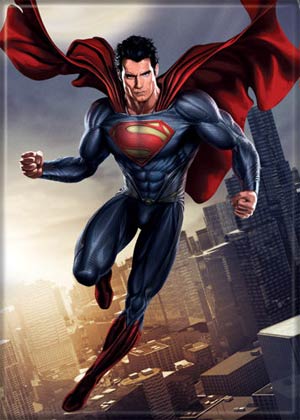 Superman Man Of Steel 2.5x3.5-inch Magnet - Superman Over City (21022MS)