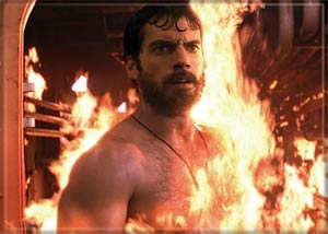 Superman Man Of Steel 2.5x3.5-inch Magnet - Henry Cavill In Flames (21110MS)