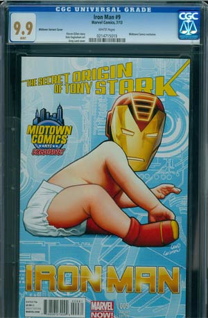 Iron Man Vol 5 #9 Cover I Midtown Exclusive Greg Land Variant Cover CGC 9.9