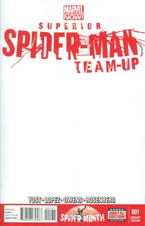 Superior Spider-Man Team-Up #1 Cover B Variant Blank Cover