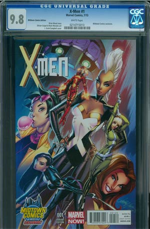 X-Men Vol 4 #1 Cover M Midtown Exclusive J Scott Campbell Variant Cover CGC 9.8