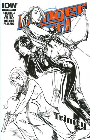 Danger Girl Trinity #4 Cover B Incentive J Scott Campbell Sketch Cover