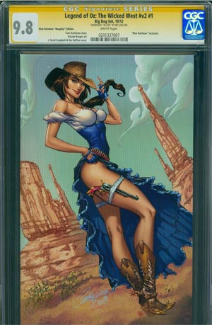 Legend Of Oz The Wicked West Vol 2 #1 Blue Rainbow Naughty Edition CGC 9.8