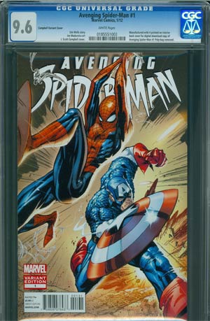 Avenging Spider-Man #1 Cover P J Scott Campbell Variant Cover CGC 9.6